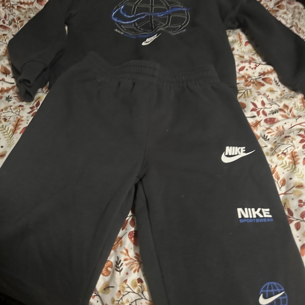 Nike Black Sweatpants with White & Blue Logos